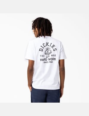 Dickies Cleveland Kurzes Sleeve Graphic T-shirts Weiß | 574RFJTIL