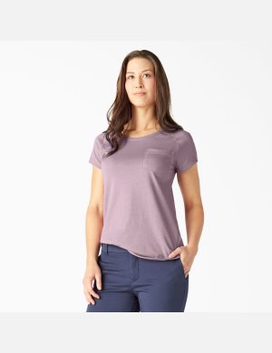 Dickies Cooling Kurzes Sleeve T-shirts Lila Grau | 807TBNMHG