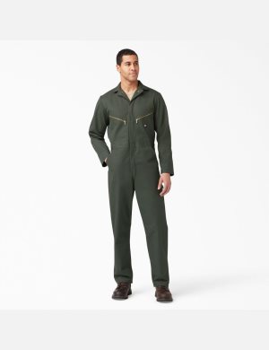 Dickies Deluxe Blended Long Sleeve Overalls Olivgrün Grün | 168YIGWXM