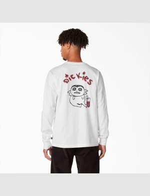 Dickies Franky Villani Drunkula Graphic Long Sleeve T-shirts Weiß | 534MAETCG