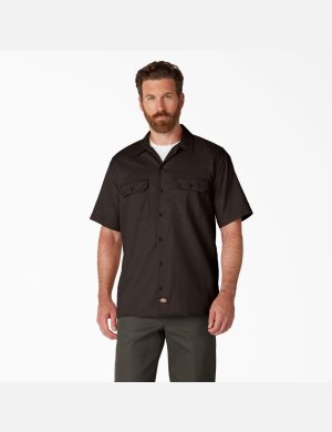 Dickies Kurzes Sleeve Arbeitshemden Dunkelbraun | 619XZPESY