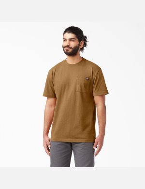 Dickies Kurzes Sleeve Heavyweight Oberteile Braun | 723FBNXAC