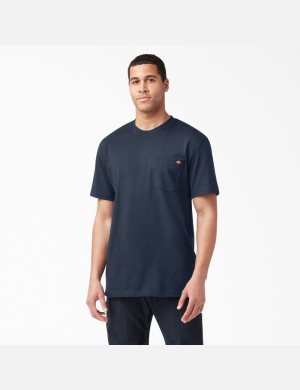 Dickies Kurzes Sleeve Heavyweight T-shirts Navy | 408KAEGVI