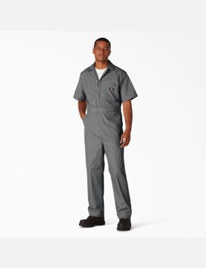 Dickies Kurzes Sleeve Overalls Grau | 957IJYAQT