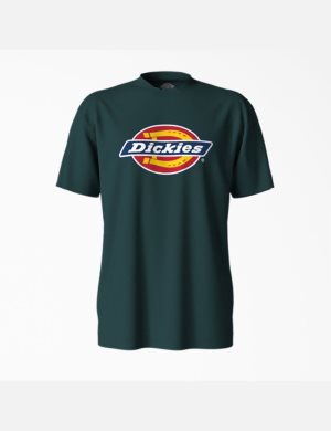 Dickies Kurzes Sleeve Tri-Color Logo Graphic T-shirts Grün | 346TYBAQS