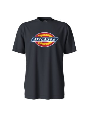 Dickies Kurzes Sleeve Tri-Color Logo Graphic Oberteile Navy | 469ZBYDGJ