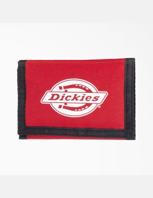 Dickies Logo Trifold Geldbörse Rot | 613JEUFTY
