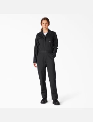 Dickies Long Sleeve Overalls Schwarz | 901VUQDRG