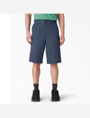 Dickies Loose Fit Flache Front Kurze Hose Navy Blau | 803BEQUYA
