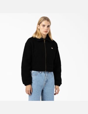 Dickies Palmerdale Fleecejacken Schwarz | 481ILBVUH