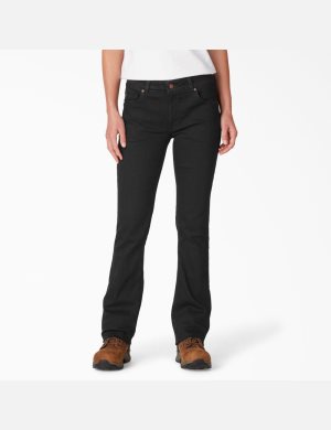 Dickies Perfect Shape Denim Bootcut Jeans Schwarz | 075XQJLDN