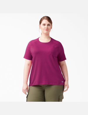 Dickies Plus Cooling Kurzes Sleeve T-shirts Fuchsie | 048ALDJQR