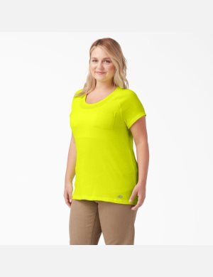 Dickies Plus Cooling Kurzes Sleeve T-shirts Hellgelb | 576DUZJXO
