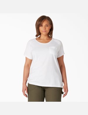 Dickies Plus Cooling Kurzes Sleeve T-shirts Weiß | 960EHWNJD