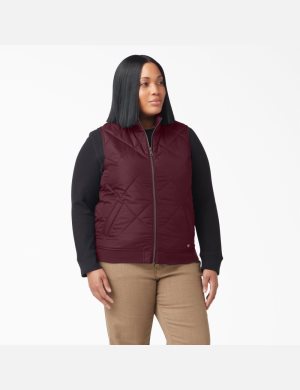 Dickies Plus Gesteppt Oberbekleidung Bordeaux | 052FVMZTJ
