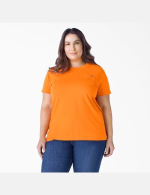 Dickies Plus Heavyweight Kurzes Sleeve T-shirts Orange | 017TLJGIY
