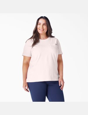 Dickies Plus Heavyweight Kurzes Sleeve T-shirts Rosa | 124HSLCYA