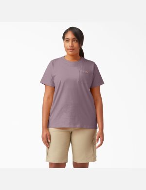 Dickies Plus Heavyweight Kurzes Sleeve T-shirts Lila | 368SKZYBN