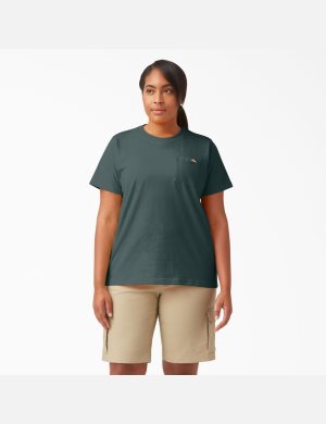 Dickies Plus Heavyweight Kurzes Sleeve T-shirts Grün | 371BJROGM