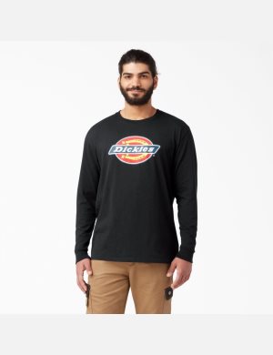 Dickies Regular Fit Icon Graphic T-Shirt Long Sleeve Schwarz | 732DBEUCF