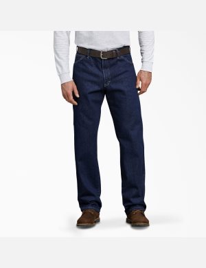 Dickies Relaxed Fit Carpenter Heavyweight Denim Hose Indigo Blau | 314QINCBX