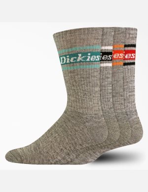 Dickies Rugby Stripe Crew Socken Grau | 490ZSECPN
