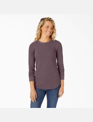 Dickies Thermal Shirt Long Sleeve Lila | 132VKJYRT